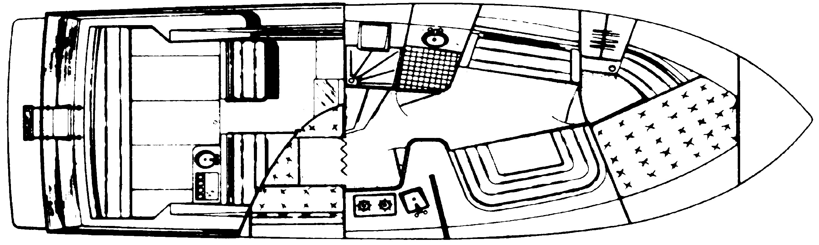 Wellcraft 3400 Express; 3400 Gran Sport floor plan