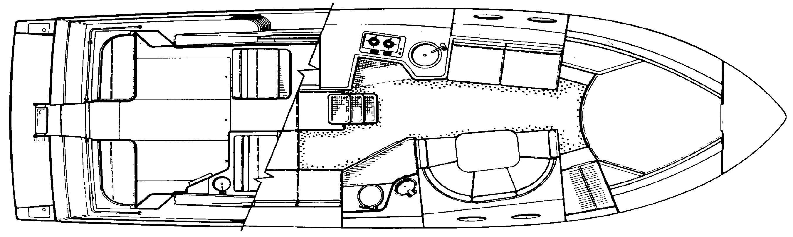 Wellcraft 3400 Express; 3400 Gran Sport floor plan