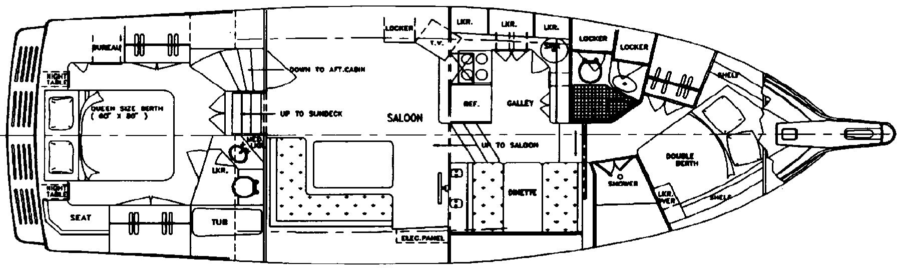 Jefferson Yachts 42 Viscount floor plan