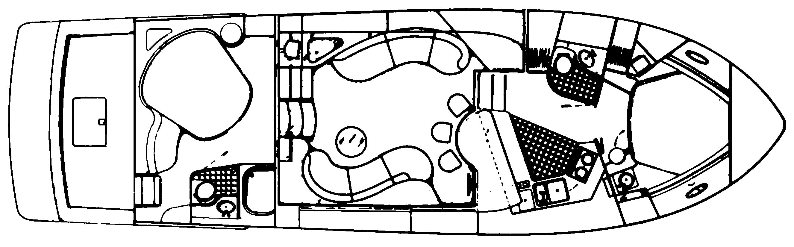 Wellcraft 46 Cockpit Motor Yacht floor plan
