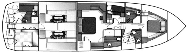 West Bay Yachts 68 SonShip floor plan