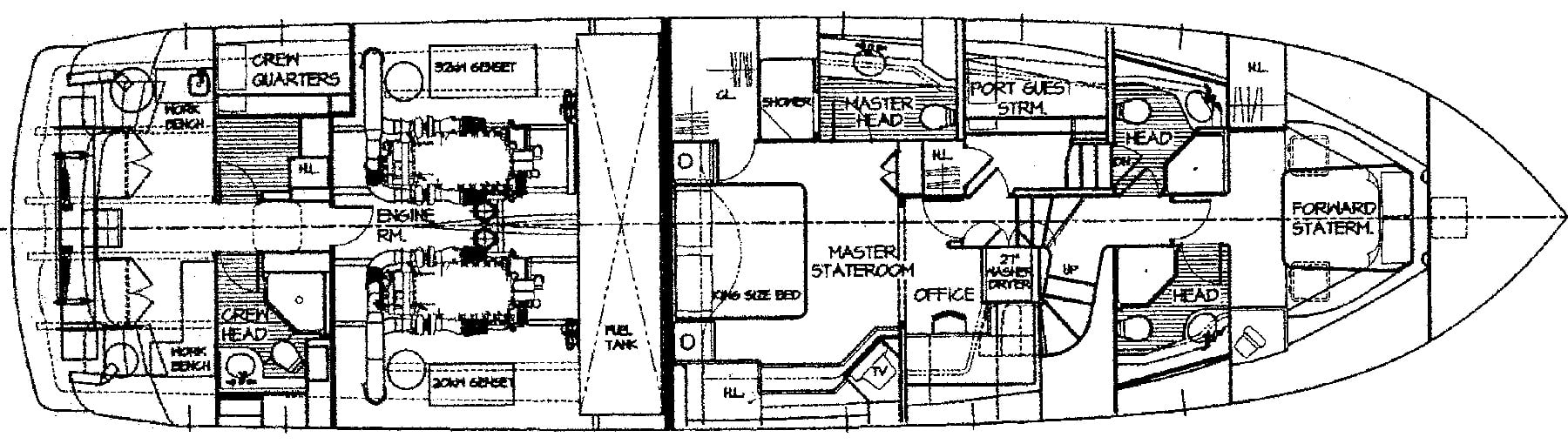 West Bay Yachts 78 SonShip floor plan