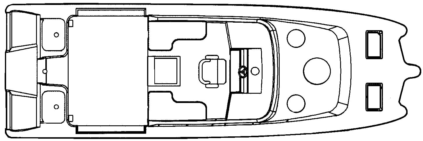 World Cat 320 Express Cabin floor plan