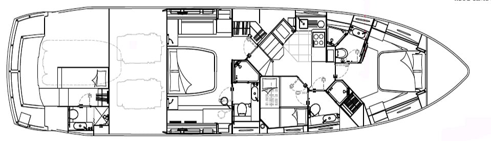 Sunseeker Yachts Predator 64 floor plan