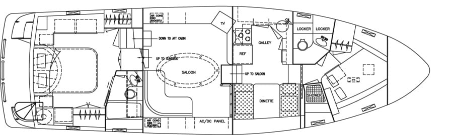 Jefferson Yachts 45 Rivanna SE floor plan