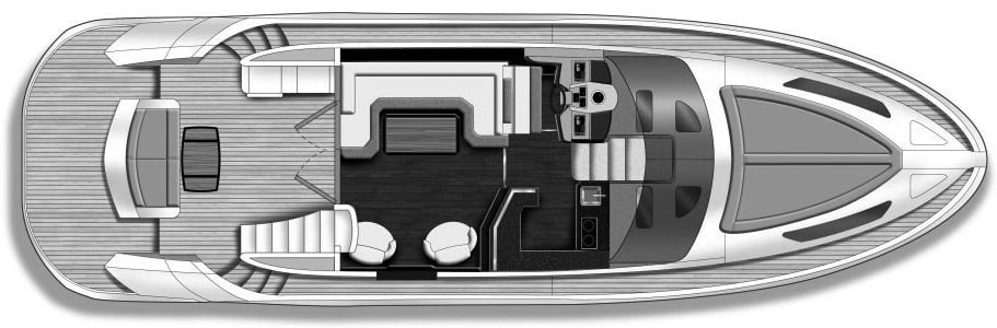 Marquis Yachts 500 Sport Bridge floor plan