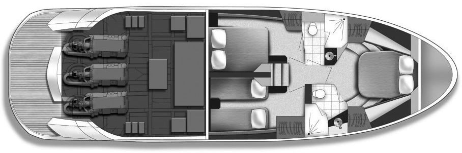 Marquis Yachts 500 Sport Bridge floor plan