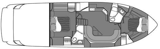 Cruisers Yachts 520-540 Sports Coupe floor plan