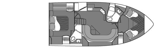Cruisers Yachts 520-540 Sports Coupe floor plan