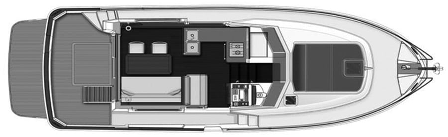Beneteau Swift Trawler 34 floor plan