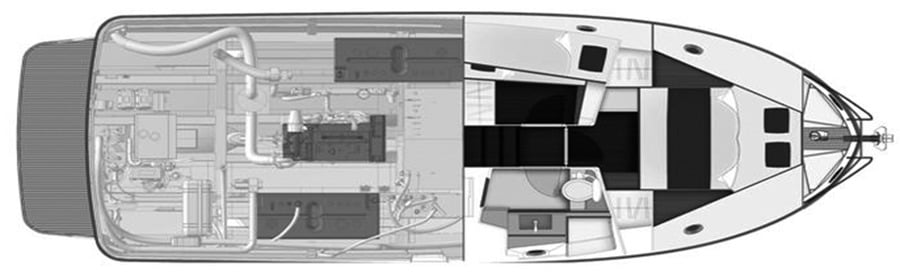 Beneteau Swift Trawler 34 floor plan