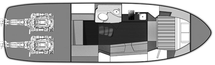 Monterey 320-335 Sport Yacht floor plan
