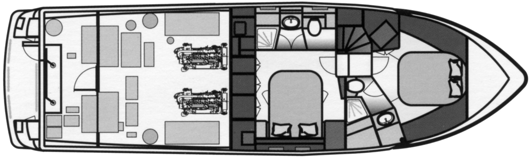 Jefferson Yachts 52 Pilothouse SE floor plan
