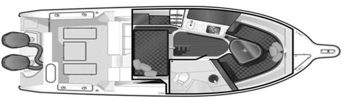 Pursuit Yachts OS 345 Offshore floor plan