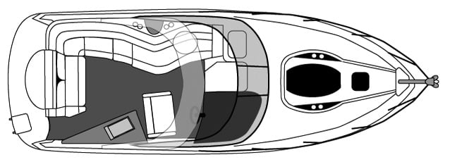 Rinker Yachts 310 Express Cruiser floor plan