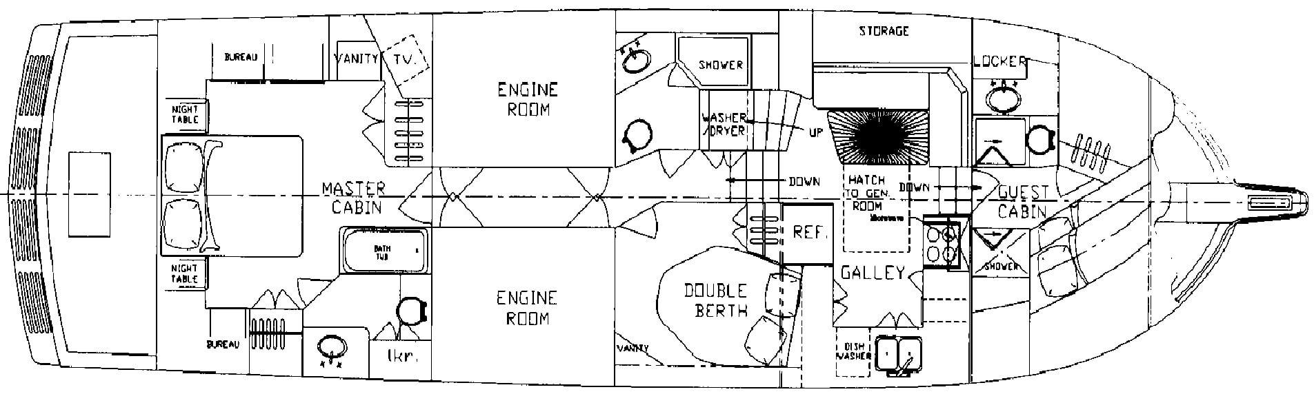 Jefferson Yachts 56 Marquessa Cockpit MY floor plan