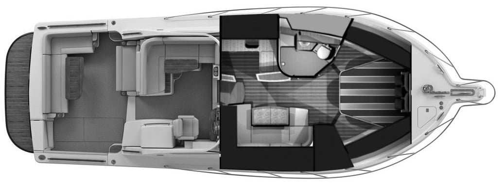 Tiara Yachts 3900 Coronet floor plan