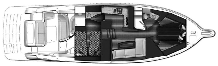 Tiara Yachts 4500 Sovran floor plan