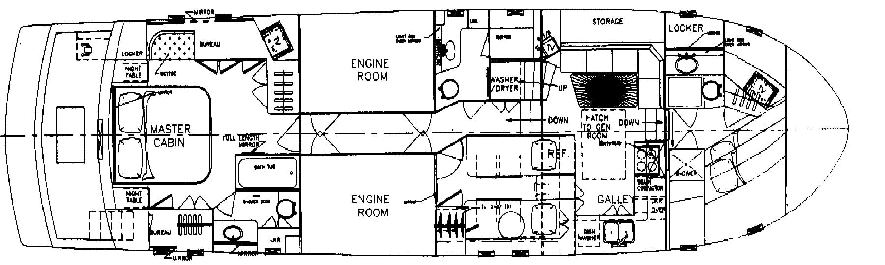Jefferson Yachts 56 Marquessa Cockpit MY floor plan
