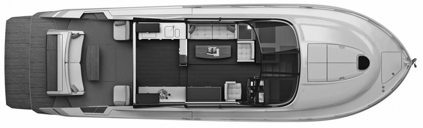 Tiara Yachts 50-53 Coupe floor plan