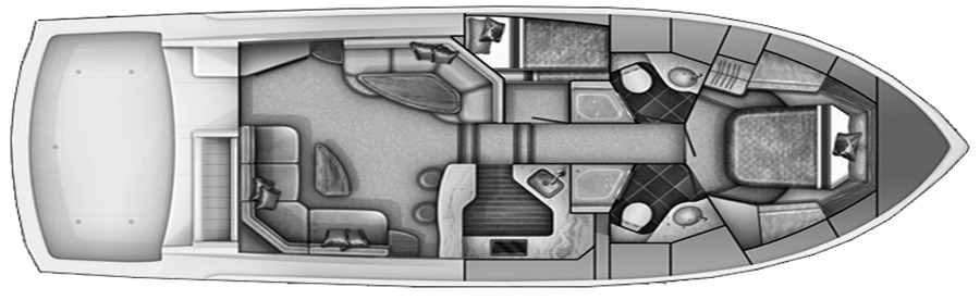 Viking Yachts 42 Convertible floor plan