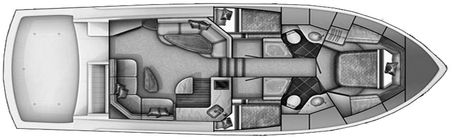 Viking Yachts 42 Convertible floor plan