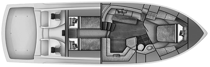 Viking Yachts 42 Open floor plan