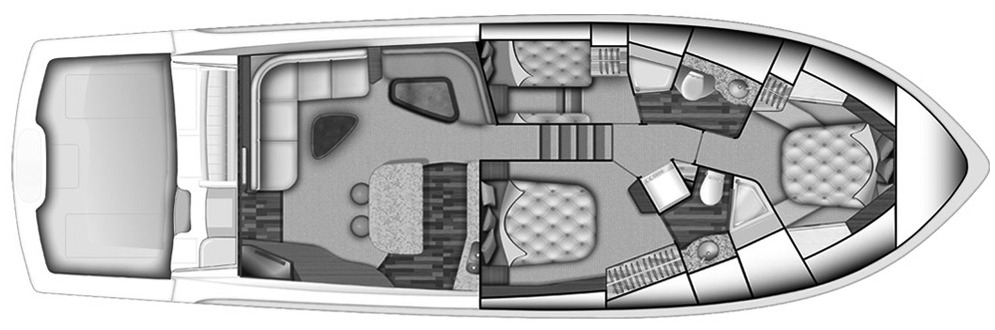 Viking Yachts 55 Convertible floor plan