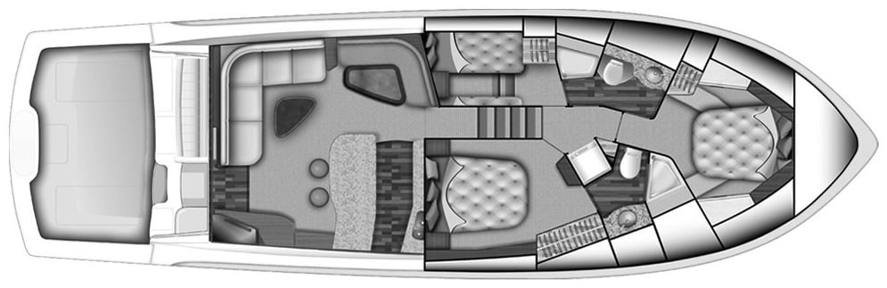Viking Yachts 55 Convertible floor plan