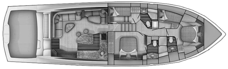 Viking Yachts 62 Convertible floor plan