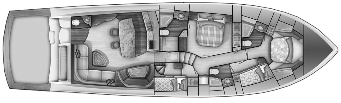 Viking Yachts 66 Convertible floor plan
