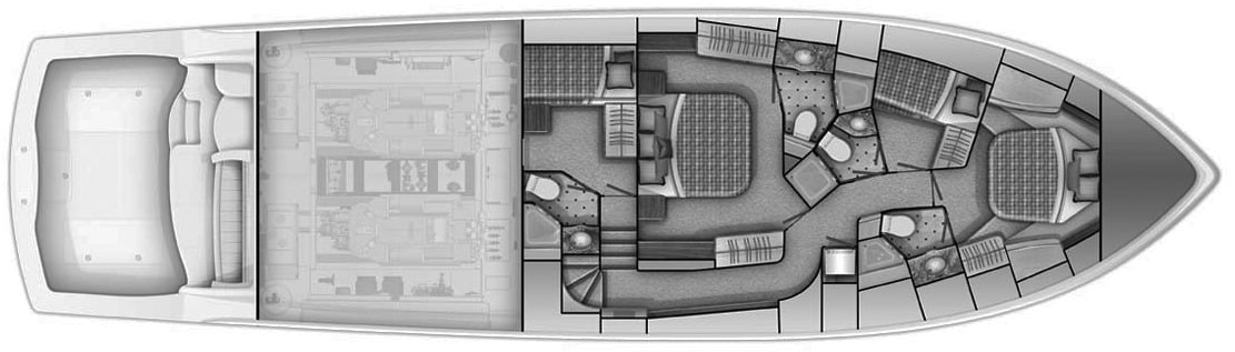 Viking Yachts 70 Convertible floor plan