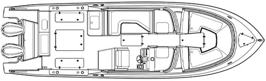 Pursuit Yachts 325-326 Dual Console floor plan