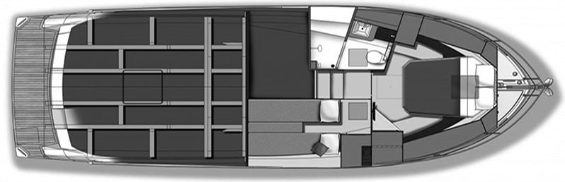 Carver Yachts C34 Command Bridge floor plan