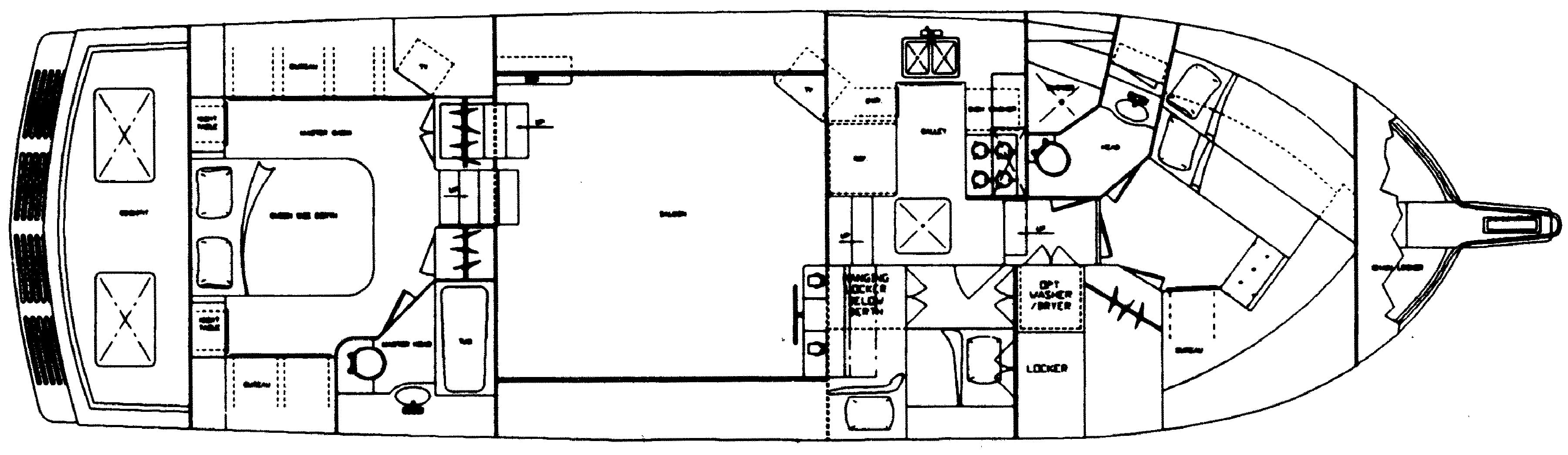 Jefferson Yachts 56 Rivanna Cockpit MY floor plan