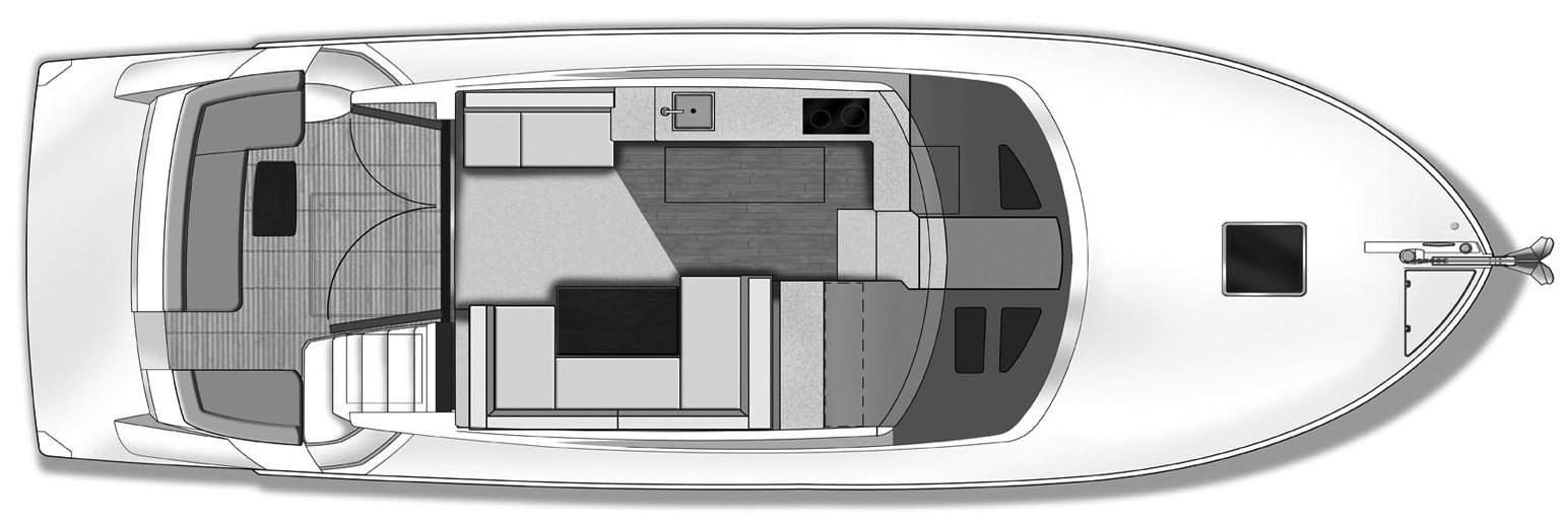 Carver Yachts C40 Command Bridge floor plan