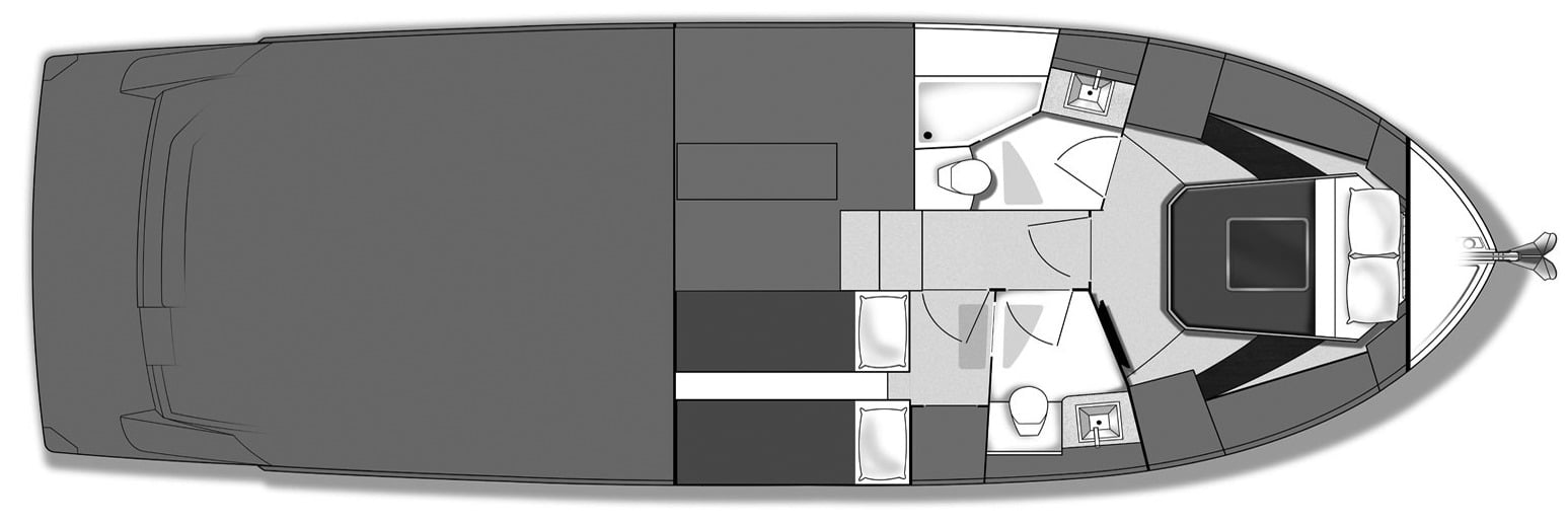 Carver Yachts C40 Command Bridge floor plan