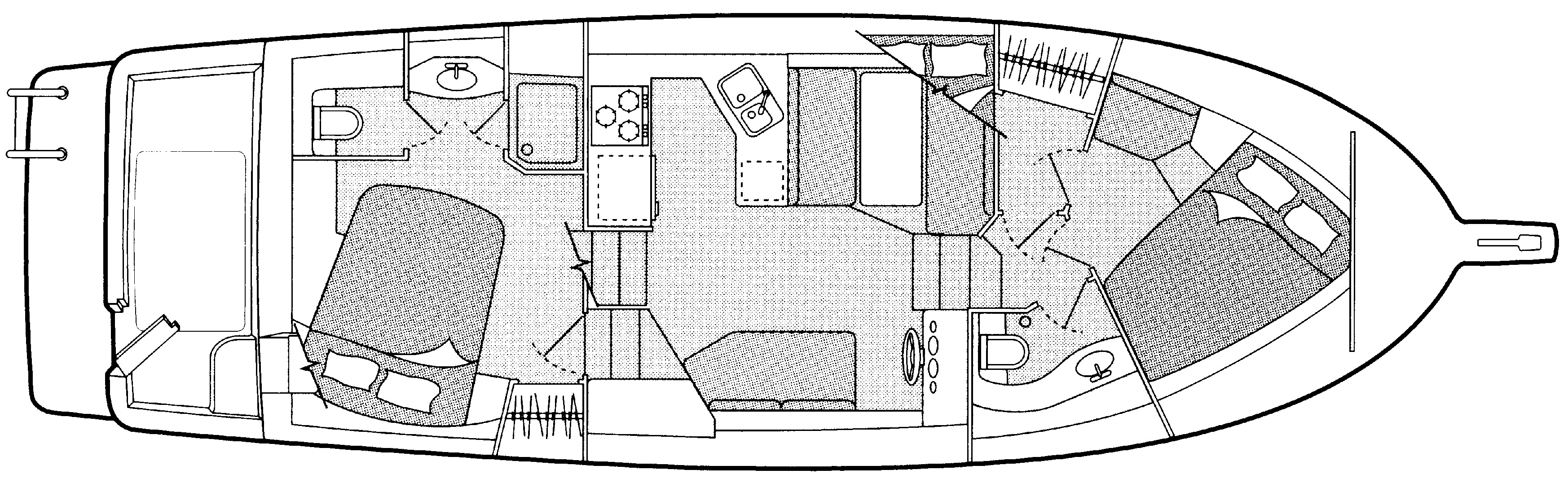 Bayliner Yachts 4087 Cockpit Motor Yacht floor plan
