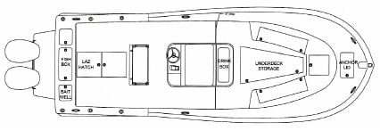 Buddy Davis Yachts 28 Center Console floor plan