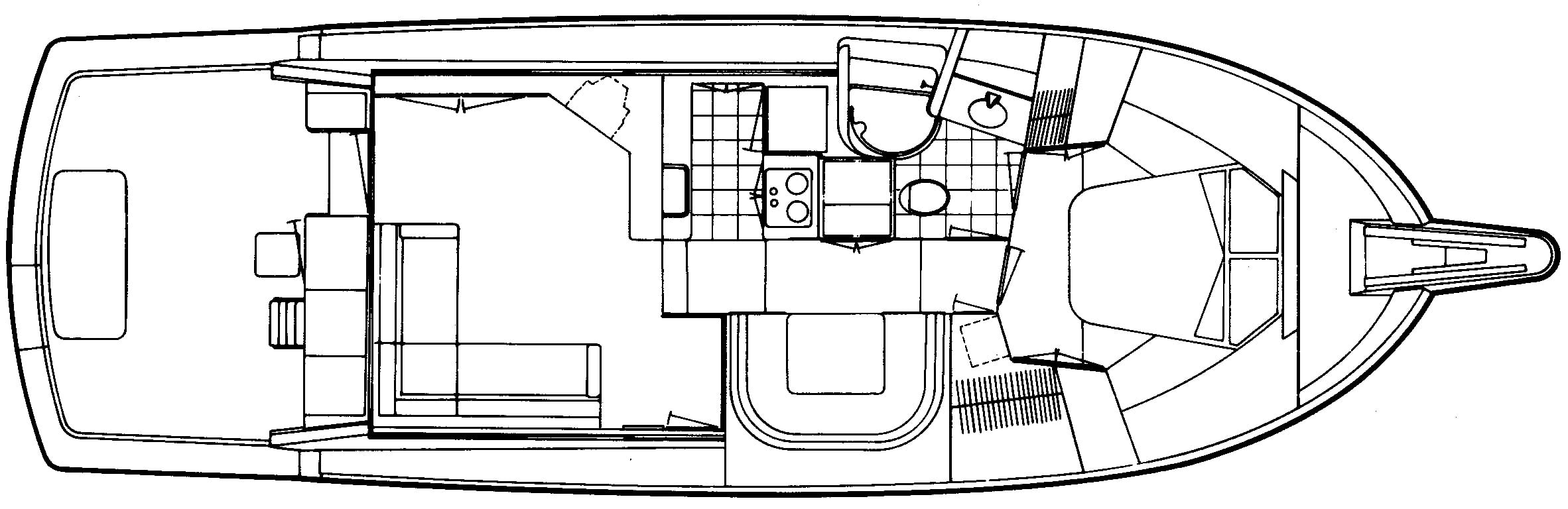 Hatteras Yachts 43 Convertible floor plan