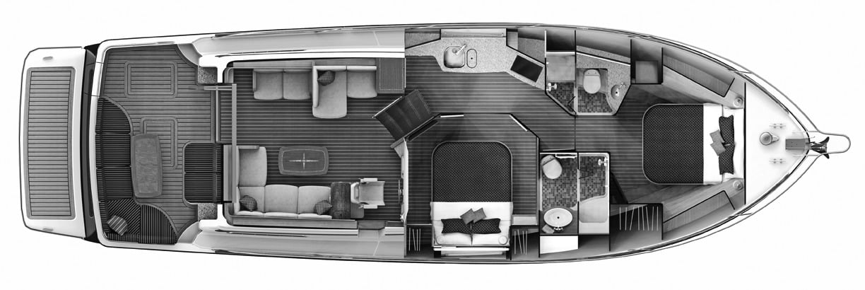 Sabre Yachts 48 Salon Express floor plan