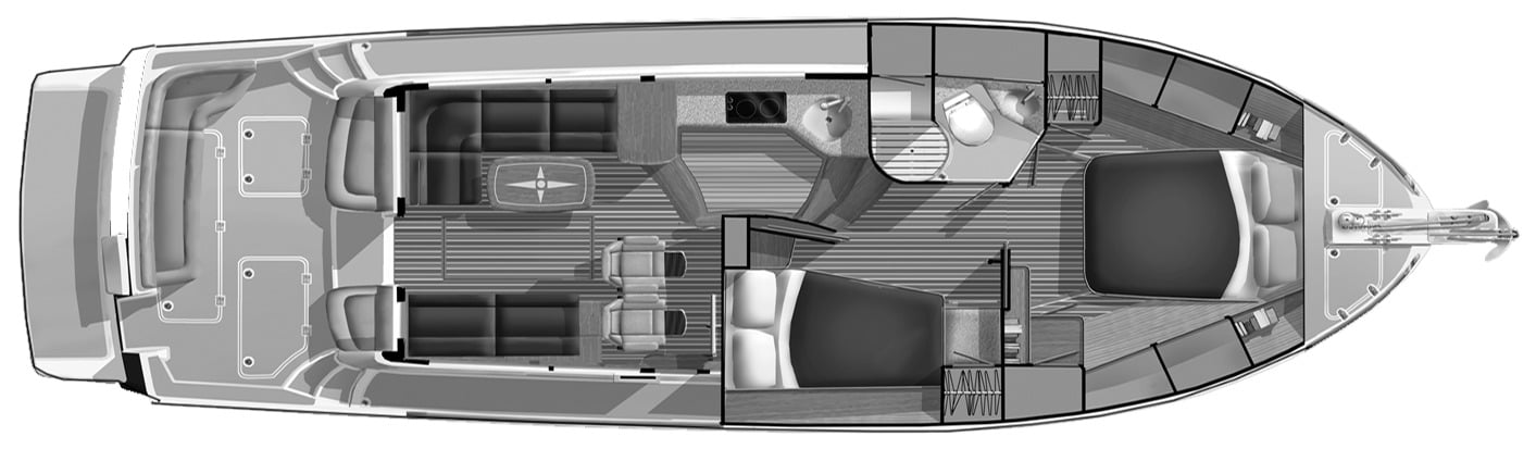 Sabre Yachts 40-42 Salon Express floor plan