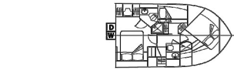 Navigator Yachts 5100 Pilothouse floor plan