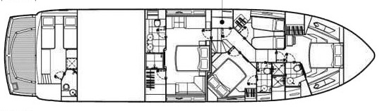 Sunseeker Yachts Manhattan 73 floor plan