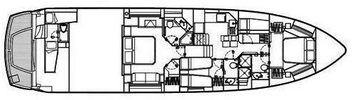 Sunseeker Yachts Predator 74 floor plan