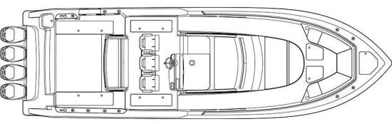 Boston Whaler 420 Outrage floor plan