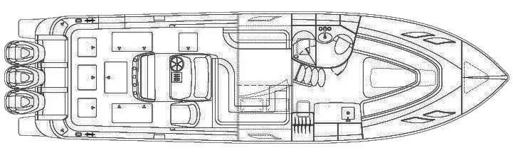 Intrepid Yachts 400 Cuddy floor plan