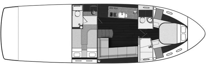 Sea Ray Yachts 43 Sundancer; 470 Sundancer floor plan