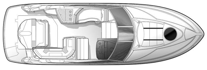 Monterey 260 SCR; 260-275 Sport Yacht floor plan