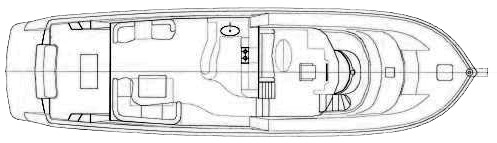 Hampton Yachts 490 Pilothouse floor plan